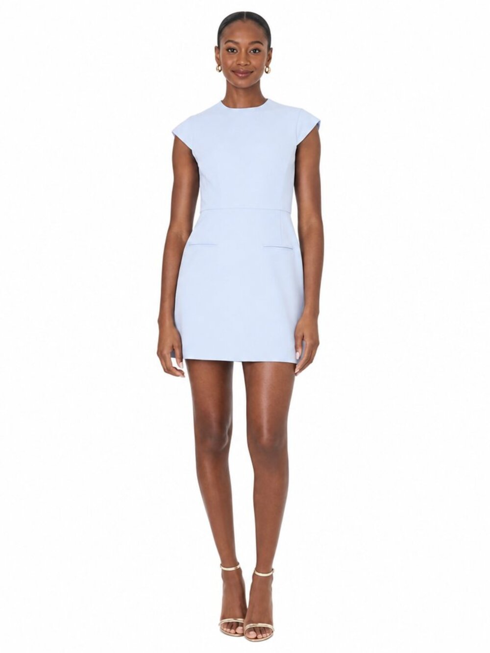 French Connection White Cap Sleeve Sheath Dress Size 8 | Elegant Minimalist NWOT - Picture 1 of 11